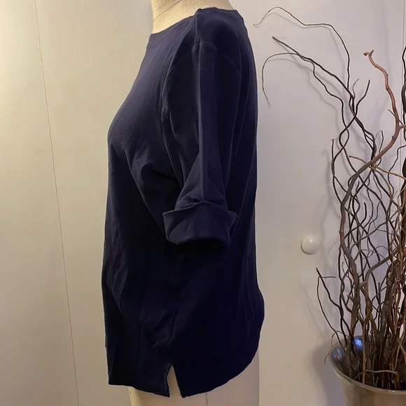 Lauren Ralph Lauren Stretch Cotton Boatneck Tee - Picture 3 of 6